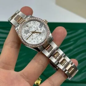 RLX Datejust m278381-0031/0032 Silver Floral Motif Diamond Dial Diamond-Set Bezel 31mm