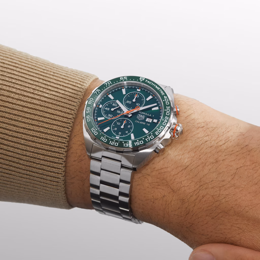 【7A Quality】TAG Heuer Formula 1 Chronograph 44mm Mens Watch Green CAZ201H.BA0876