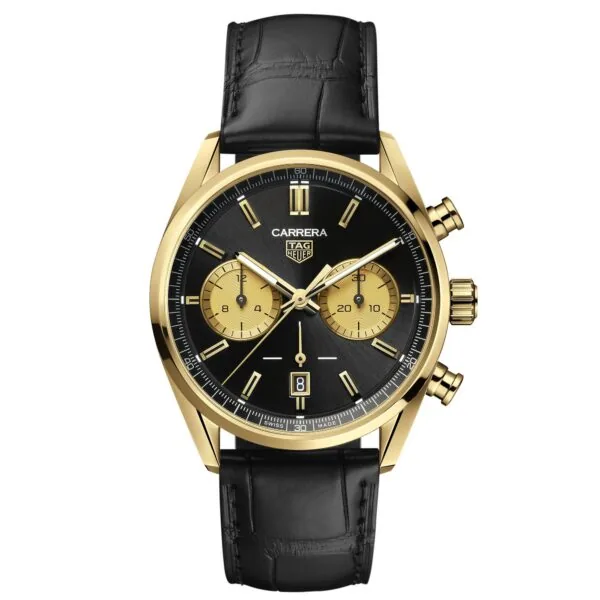 【7A Quality】TAG Heuer Carrera Chronograph Automatic, 42 mm, Gold 3N CBN2044.FC8313