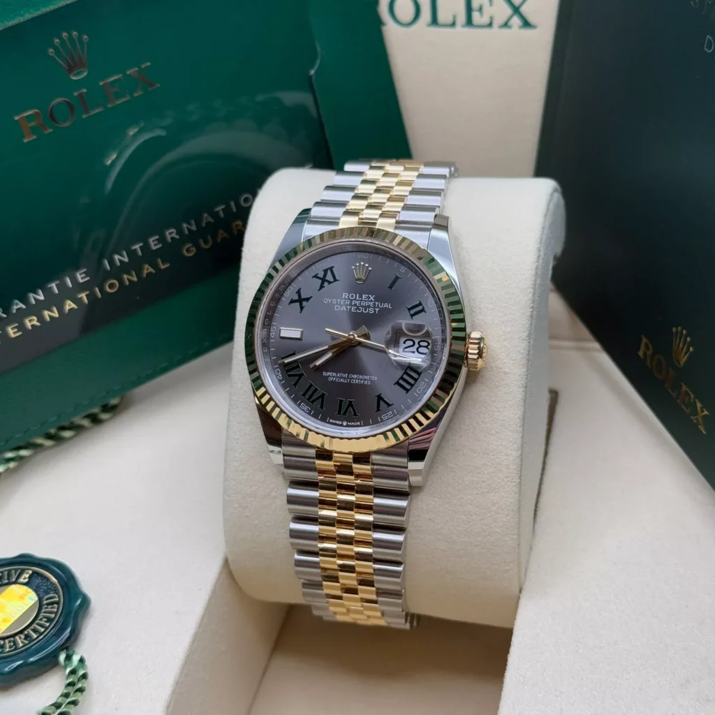 RLX Datejust 36mm 126233 Wimbledon Slate Dial Oyster Bracelet Watch