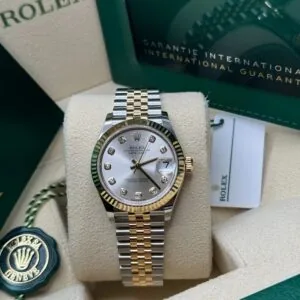 RLX Datejust m278273-0019/0020 31mm Silver Dial Stainless Steel and Yellow Gold Oyster Watch