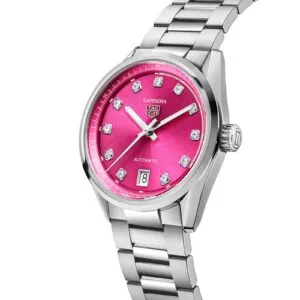 【7A Quality】TAG Heuer Carrera Date 36mm Ladies Watch Pink Diamond Dot WBN2318.BA0001
