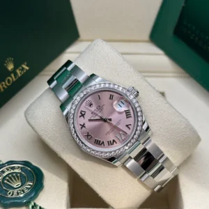 RLX Datejust m278384RBR-0027/0028 Pink 31mm Dial Oyster Watch