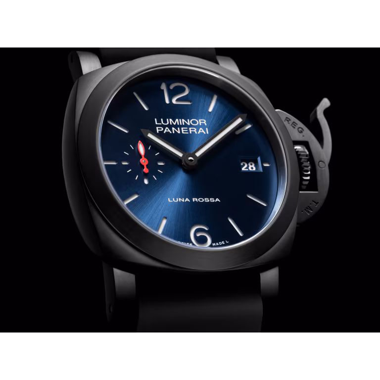 【7A Quality】Panerai Luminor Quaranta Steel DLC Luna Rossa 40mm PAM01408