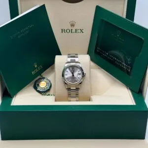 RLX Datejust m278274-0011/0012 Silver Dial 31mm Fluted Bezel Oyster Bracelet