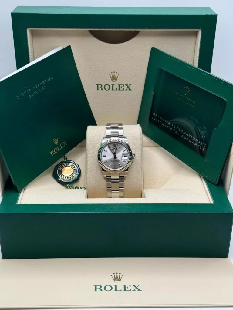 RLX Datejust m278274-0011/0012 Silver Dial 31mm Fluted Bezel Oyster Bracelet
