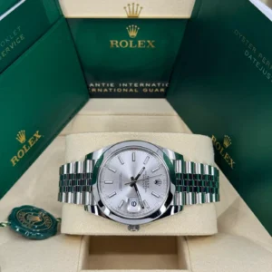 RLX Datejust 41mm 126300 Silver Index Jubilee Stainless Steel Watch