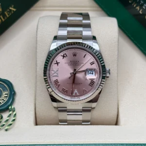 RLX Datejust 36mm 126234 Pink Roman Dial Oyster Stainless Steel