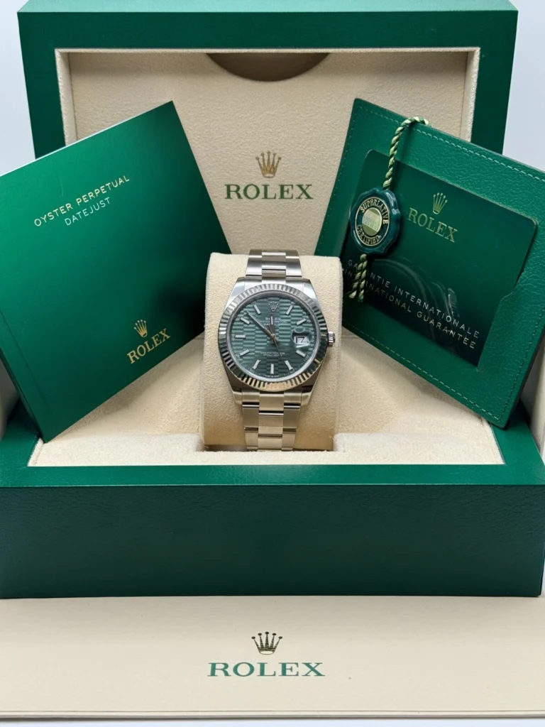 RLX Datejust 41mm 126334 Mint Green Fluted Motif Dial Oyster Bracelet