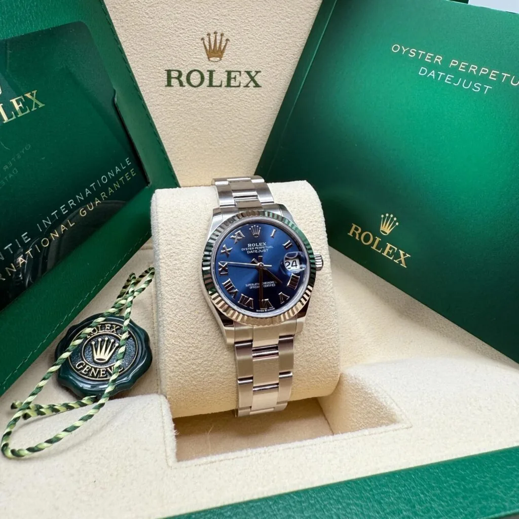RLX Datejust m278274-0033/0034 Bright Blue Dial 31mm Fluted Bezel Oyster Bracelet