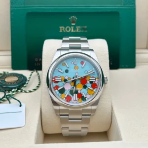 RLX 124300-0008 Oyster Perpetual 41mm Turquoise blue Celebration Dial