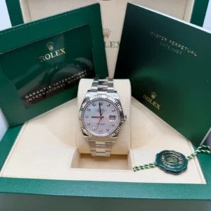 RLX Datejust 41 Mother of Pearl Diamond Stainless Steel Fluted Oyster - 126334