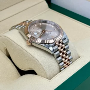 RLX Datejust 41mm 126331 Sundust Diamond Jubilee Steel and Everose Gold Watch