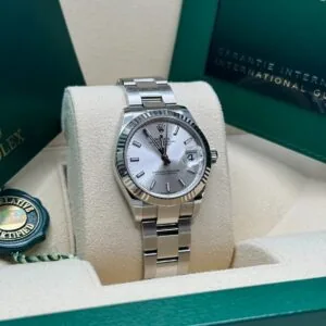 RLX Datejust m278274-0011/0012 Silver Dial 31mm Fluted Bezel Oyster Bracelet