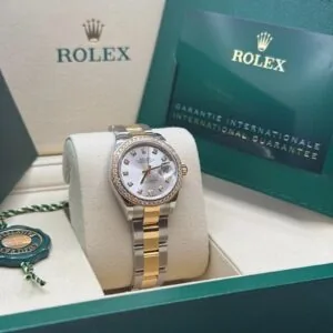RLX Lady-Datejust 31mm 279383RBR Silver Diamond Dial Yellow Rolesor Oyster Bracelet