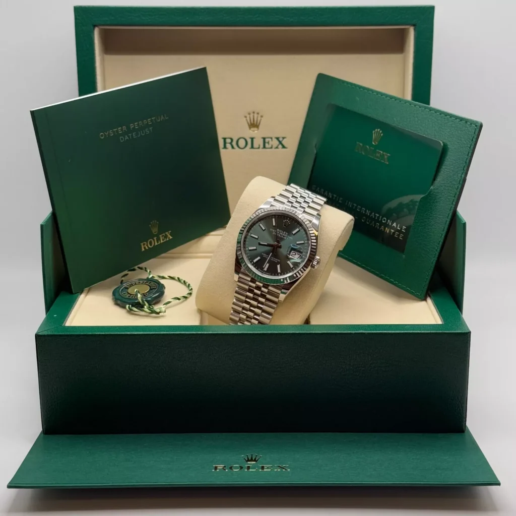 RLX Datejust 36mm 126234 Mint Green Dial Jubilee Bracelet Watch