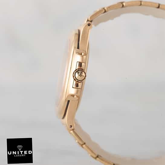 Patek Philippe Nautilus Vintage Gold Replica 3 Patek Philippe Nautillus Vintage Gold Replica Gold Crown Pusher