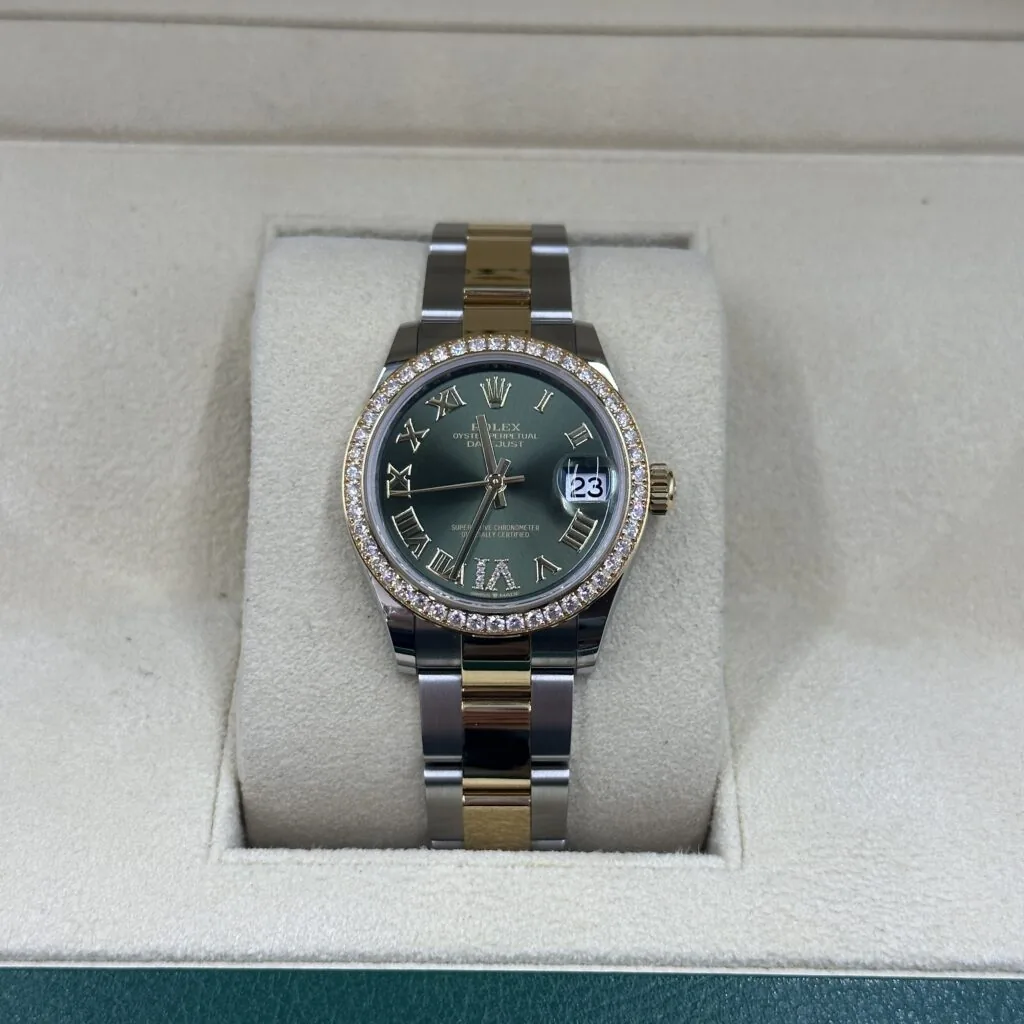 RLX Datejust m278383RBR-0015/0016 31mm Olive Green Dial Oyster Bracelet