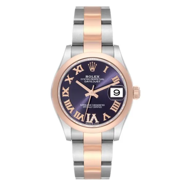 RLX Datejust m278241-0019/0020 Aubergine 31mm Dial Oyster Bracelet Watch