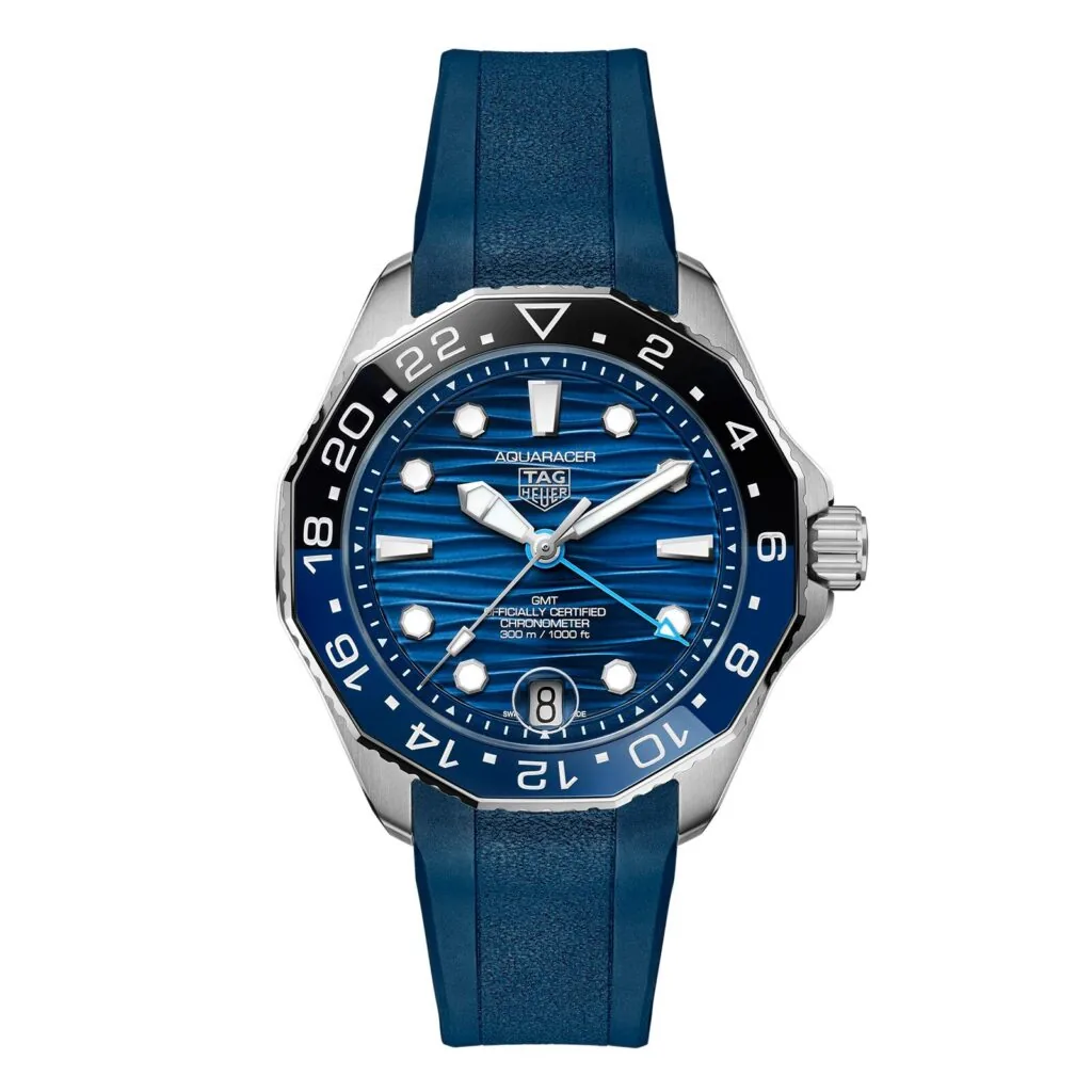 【7A Quality】TAG Heuer Aquaracer Professional 300 GMT 42mm Mens Watch Blue Rubber WBP5114.FT6259