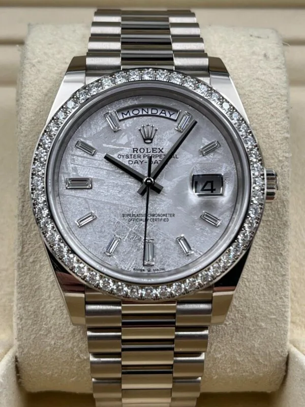 RLX Day-Date 40mm 228349RBR-0040 Meteorite Dial President Bracelet