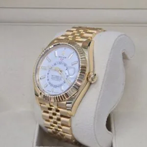 RLX Sky-Dweller 42mm 336938-0003/0006 Yellow Gold White Dial Jubilee