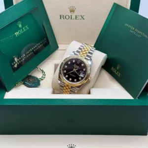 RLX Datejust 36mm 126233 Custom Black Dial Jubilee Bracelet Watch