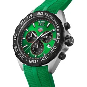 【7A Quality】TAG Heuer Formula 1 Quartz Chronograph 200M 43mm Mens Watch Green Rubber CAZ101AP.FT8056