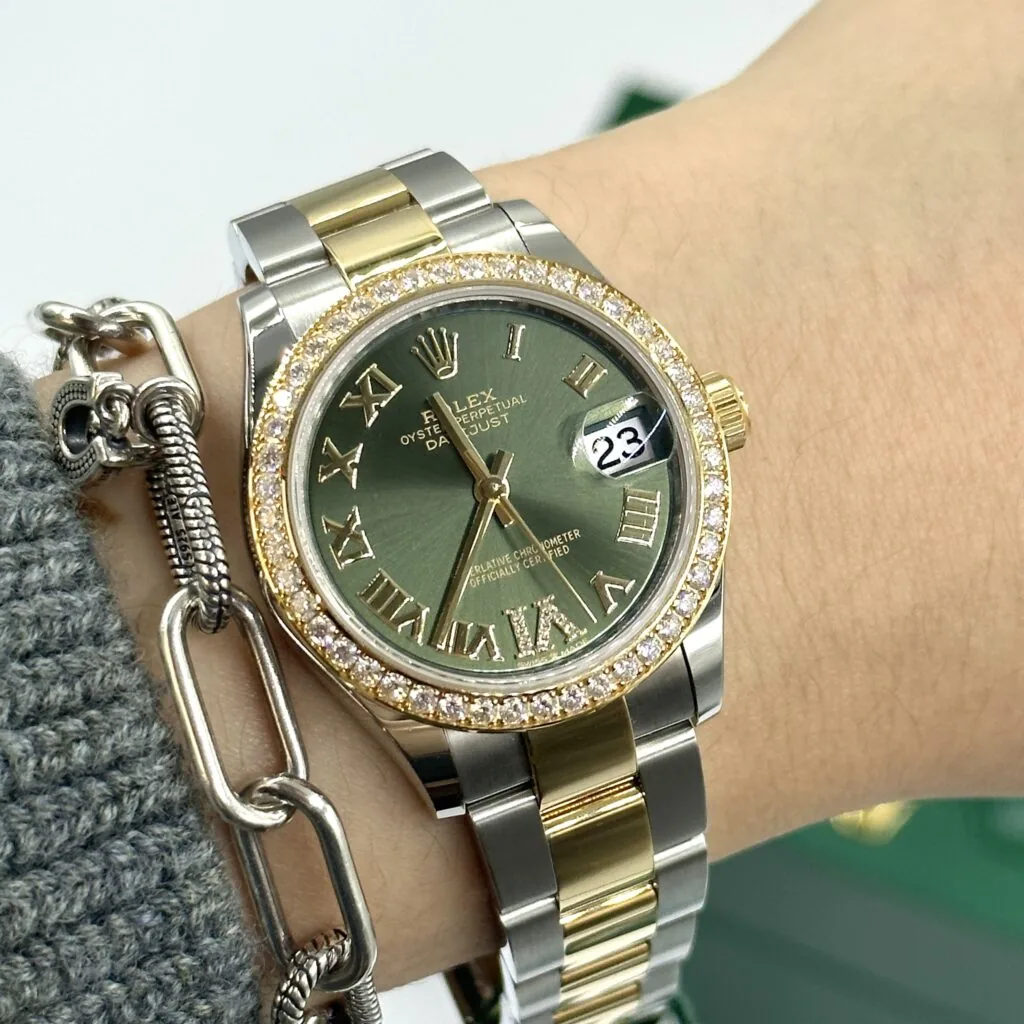 RLX Datejust m278383RBR-0015/0016 31mm Olive Green Dial Oyster Bracelet