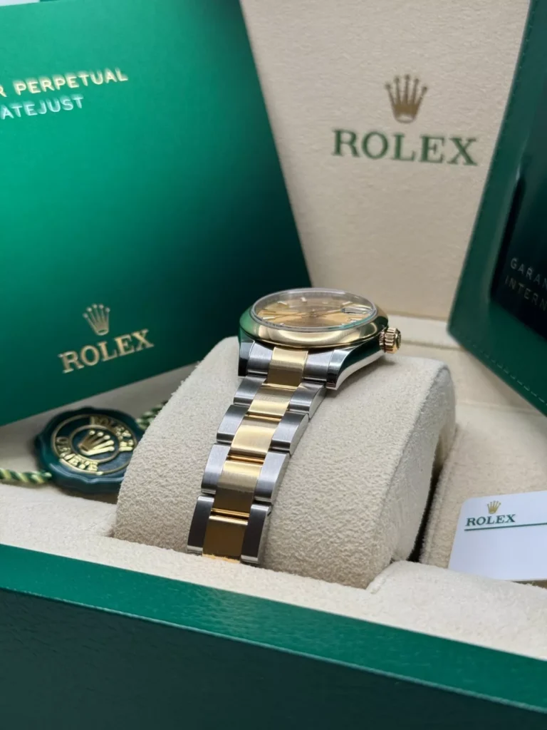 RLX Datejust m278243-0013/0014 31mm Champagne Dial Yellow Rolesor Oyster Watch