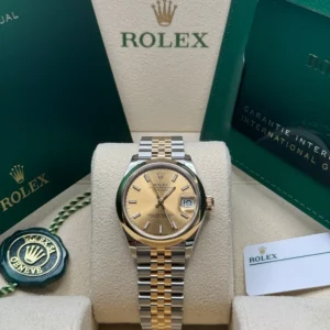 RLX Datejust m278243-0013/0014 31mm Champagne Dial Yellow Rolesor Oyster Watch