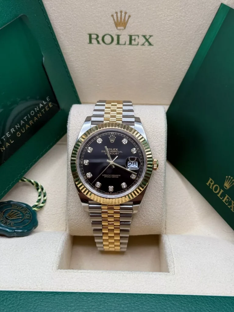 RLX Datejust 36mm 126233 Custom Black Dial Jubilee Bracelet Watch
