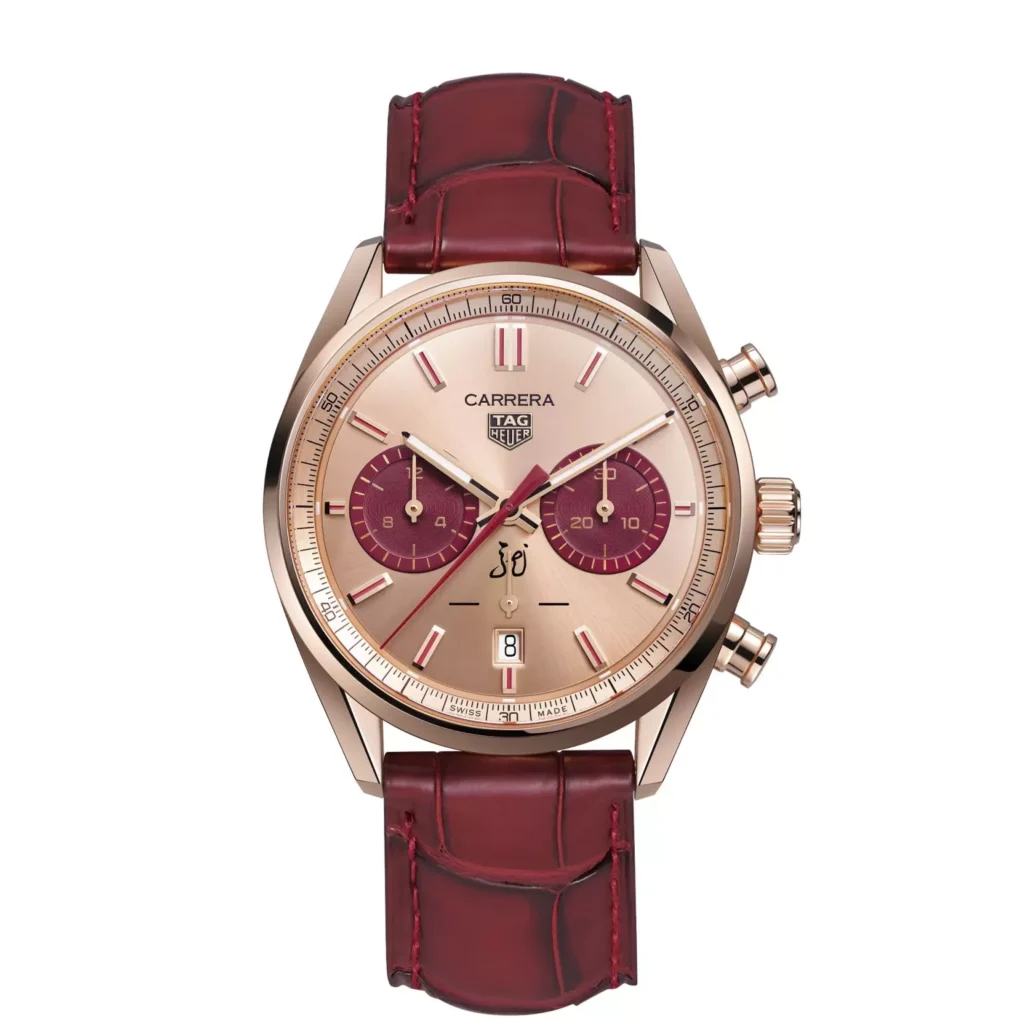 【7A Quality】TAG Heuer Carrera Chronograph Automatic 42 mm Gold 5N CBN2048.FC8323