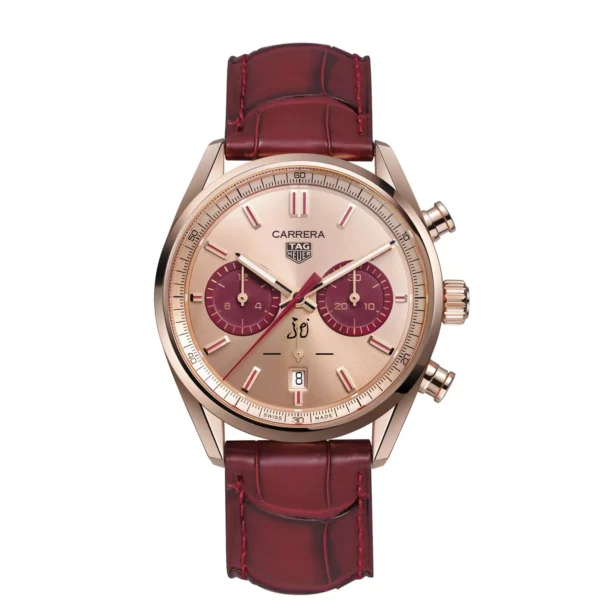 【7A Quality】TAG Heuer Carrera Chronograph Automatic 42 mm Gold 5N CBN2048.FC8323