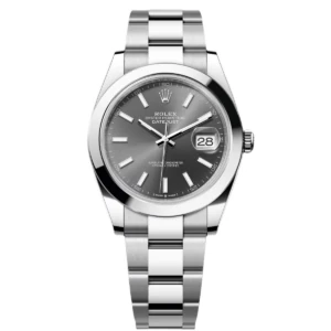RLX Datejust 41mm 126300 Slate Index Jubilee Stainless Steel Watch