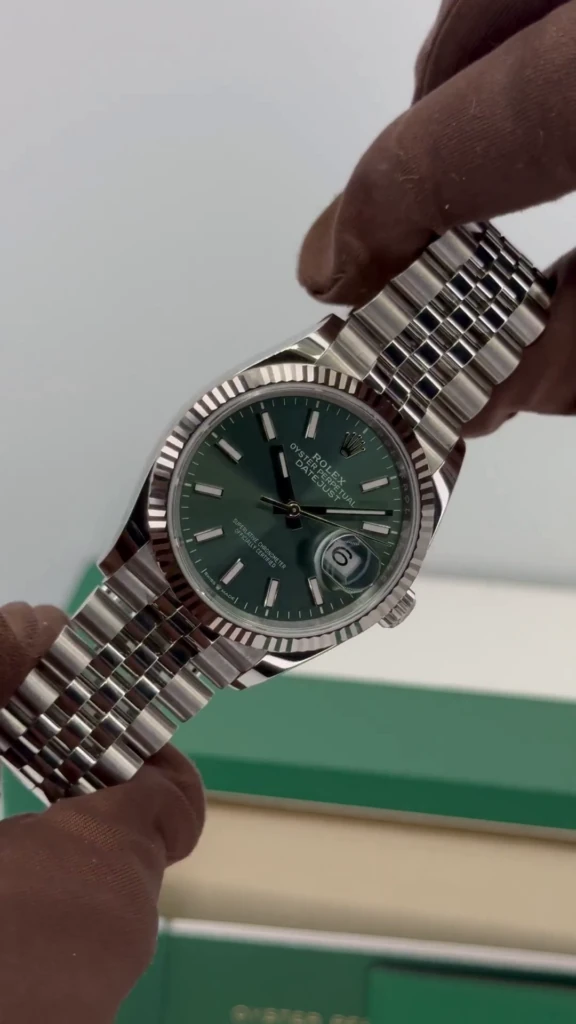 RLX Datejust 36mm 126234 Mint Green Dial Jubilee Bracelet Watch