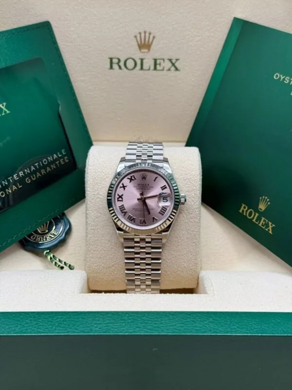 RLX Datejust m278274-0019/0020 Pink 31mm Dial Oyster Watch