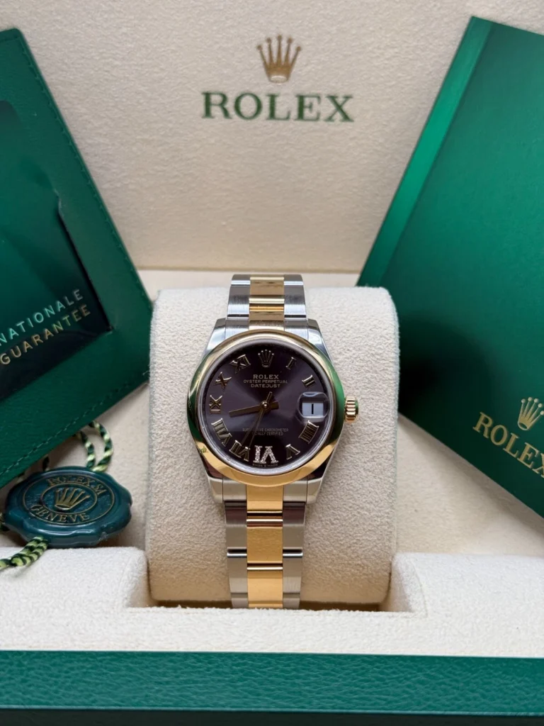 RLX Datejust m278243-0013/0014 31mm Dark Grey Dial Yellow Rolesor Oyster Watch