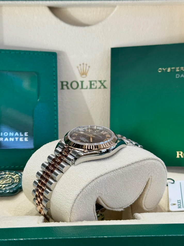 RLX Datejust m278271-0019/0020 Aubergine 31mm Dial Oyster Bracelet Watch