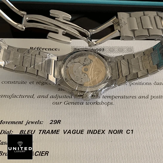 Patek Philippe Nautilus Ladies Blue Replica 6 Patek Philippe Nautilus 71181A-001 Stainless Steel Clasp Replica closed clasp