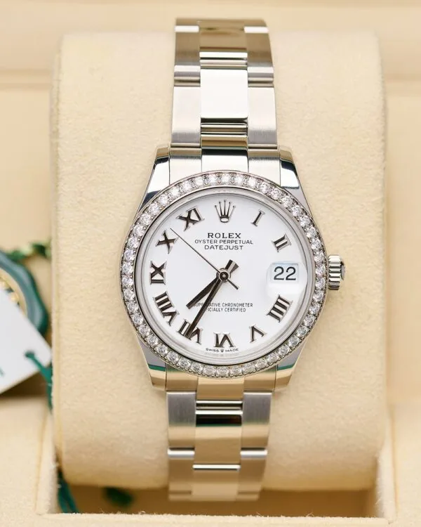 RLX Datejust m278384RBR-0013/0014 White 31mm Dial Oyster Watch