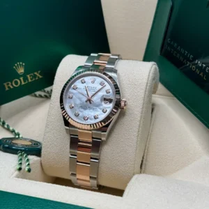 RLX Datejust m278271-0025/0026 White Mother-of-Pearl 31mm Dial Oyster Bracelet Watch