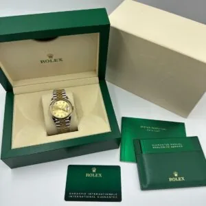 RLX Datejust 36mm 126203 Champagne Set with Diamonds Dial Domed Bezel Oyster Bracelet