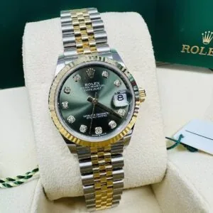 RLX Datejust m278273-0029/0030 31mm Olive Green Dial Stainless Steel and Yellow Gold Oyster Watch