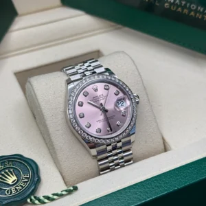 RLX Datejust m278384RBR-0035/0036 Pink 31mm Dial Oyster Watch
