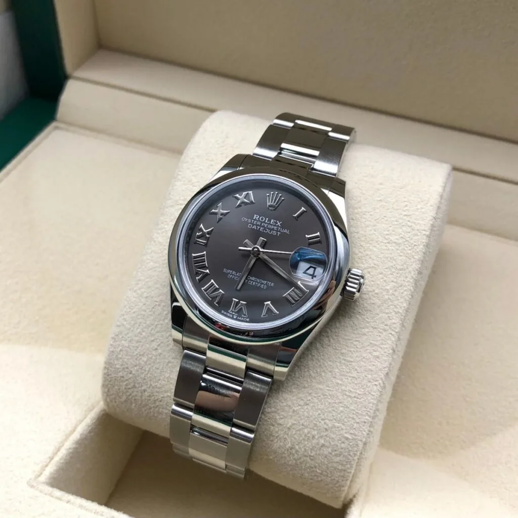 RLX Datejust m278240-0015/0016 31mm Dark Grey Roman Domed Bezel Oyster Oystersteel