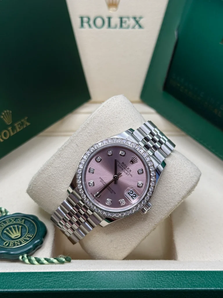 RLX Datejust m278384RBR-0035/0036 Pink 31mm Dial Oyster Watch
