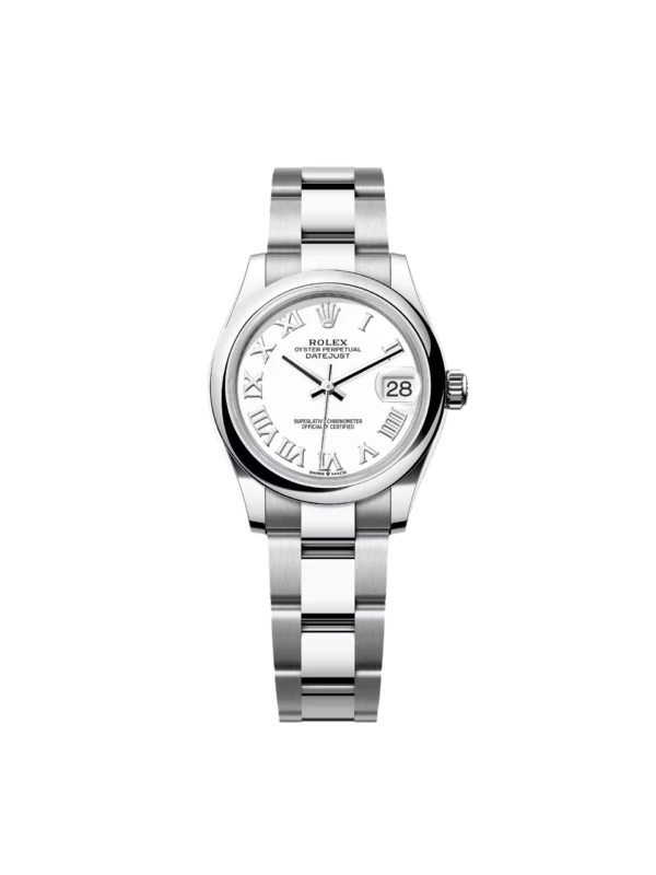 RLX Datejust m278240-0003/0004 31mm White Roman Domed Bezel Oyster Oystersteel