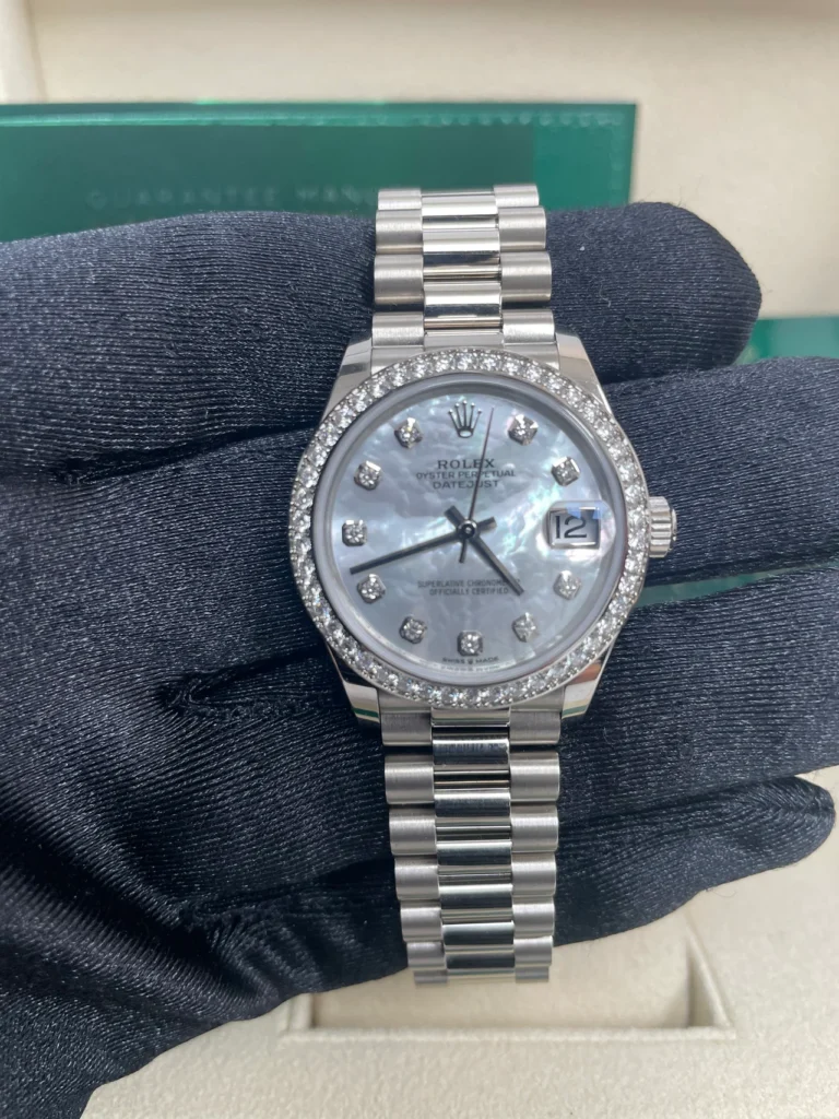 RLX Datejust m278289RBR-0005 31mm Datejust Diamond Bezel MOP Dial