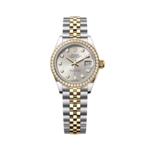 RLX Lady-Datejust 31mm 279383RBR Silver Diamond Dial Yellow Rolesor Oyster Bracelet
